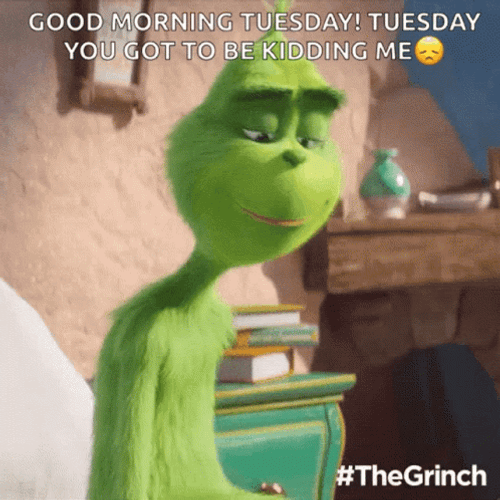 Funny Tuesday Grinch Surprised Reaction GIF