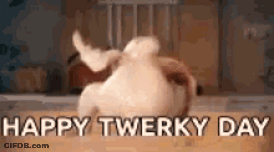 Funny Turkey Twerking Happy Twerky Day GIF