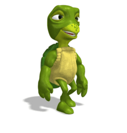 Funny Turtle Cartoon Walking Feet GIF