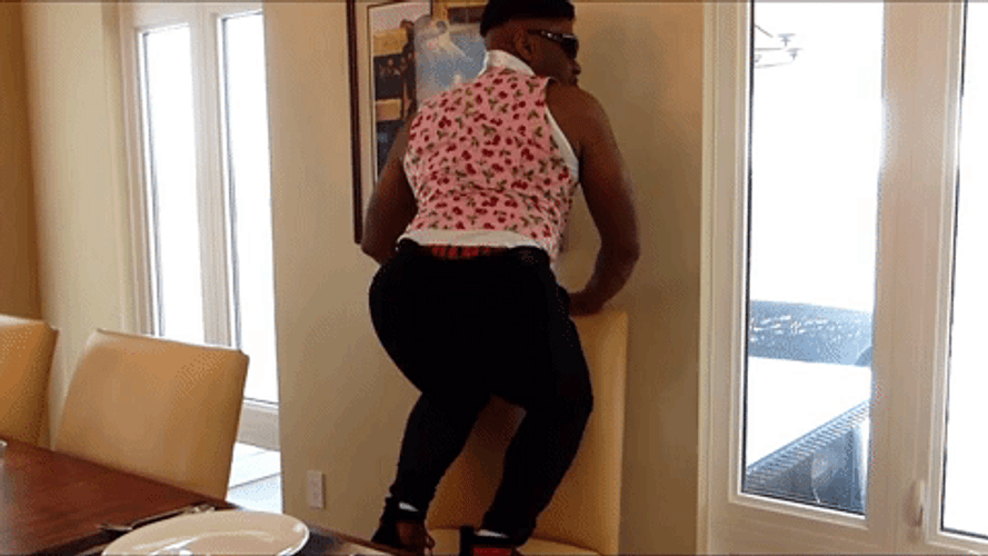 Funny Twerk Twerking Above The Chair GIF