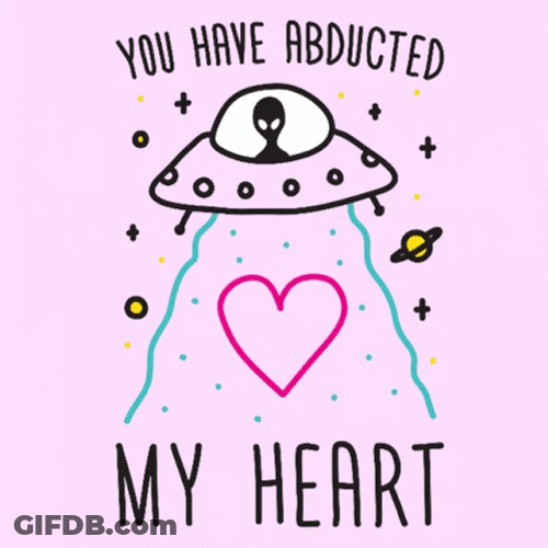 Funny Valentines Alien Abduction GIF