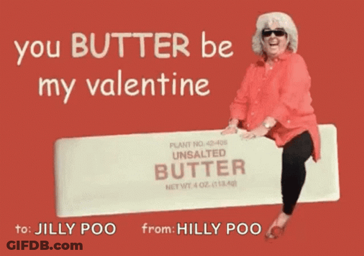 Funny Valentines Butter Granny GIF