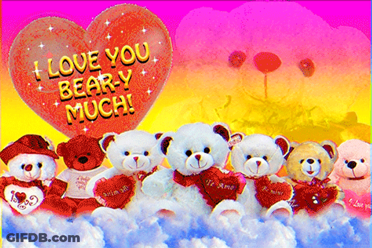 Funny Valentines Cute Bears GIF