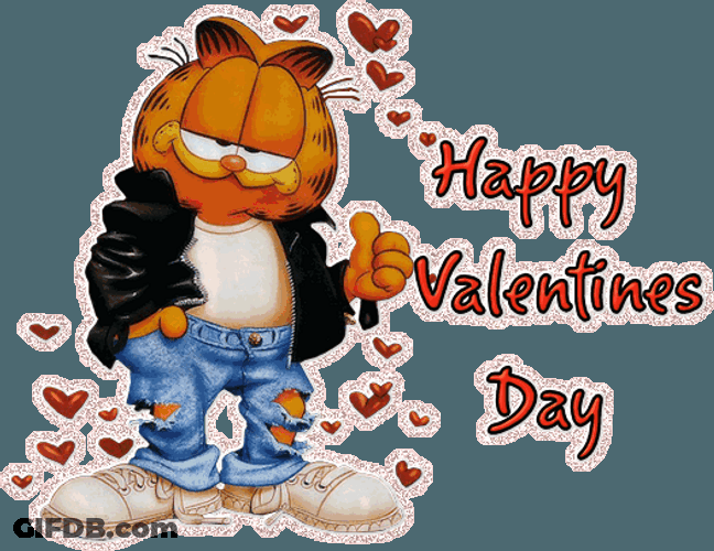 Funny Valentines Day Swag Garfield Greeting GIF