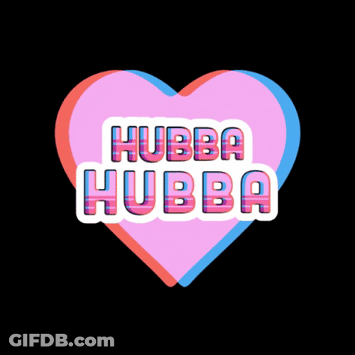 Funny Valentines Heart Hubba Hubba GIF