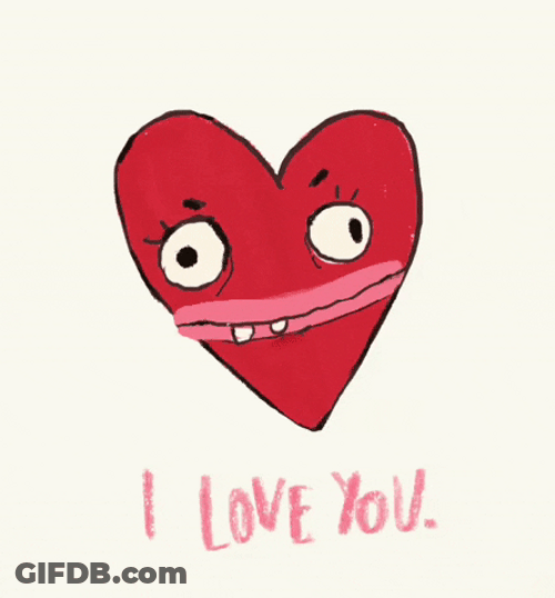 Funny Valentines Love You Heart GIF