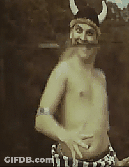 Funny Vikings Running GIF