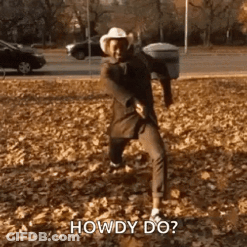Funny Walking Man Howdy Do GIF