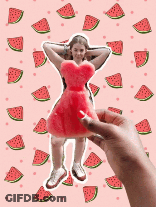 Funny Watermelon Dress GIF