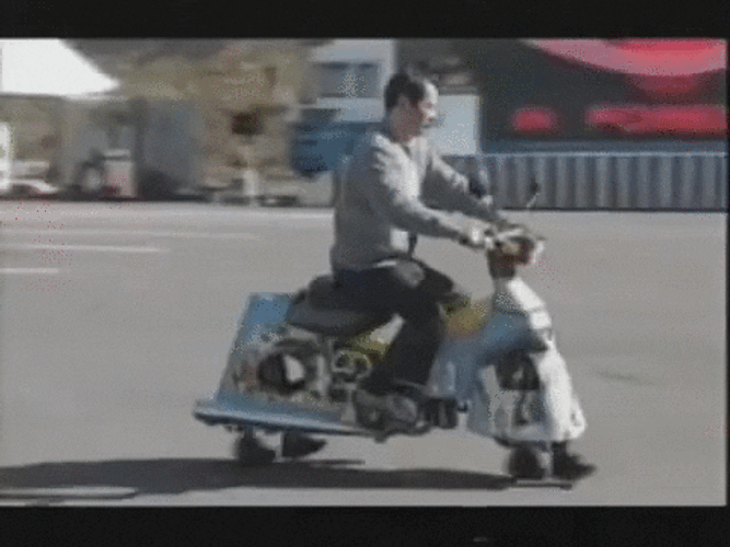Funny Weird Walking Scooter GIF