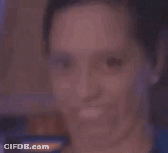 Funny Weirdo Woman Face GIF