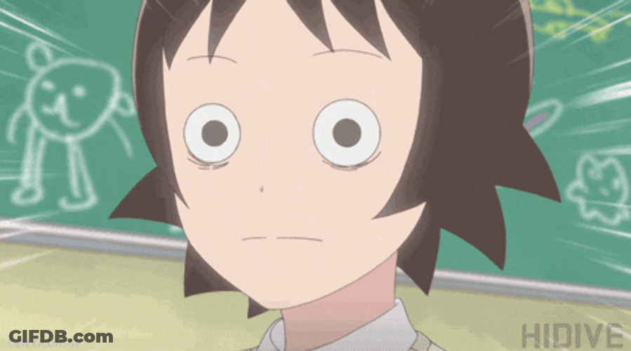 Funny Wide Eyed Anime GIF