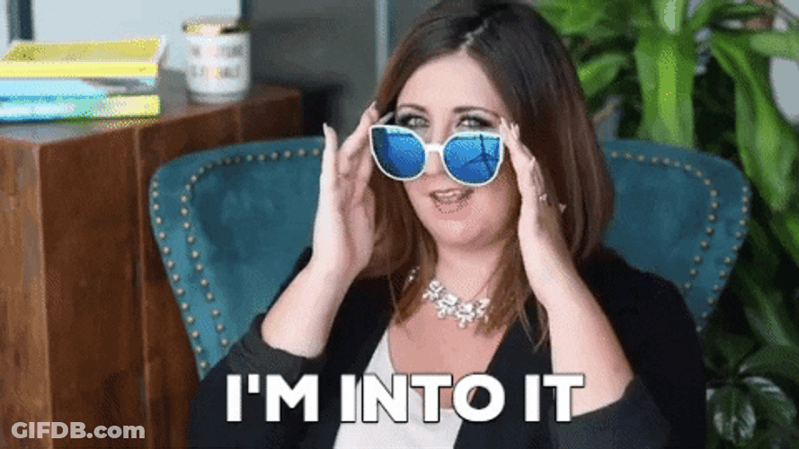 Funny Woman Into It Winky Face GIF