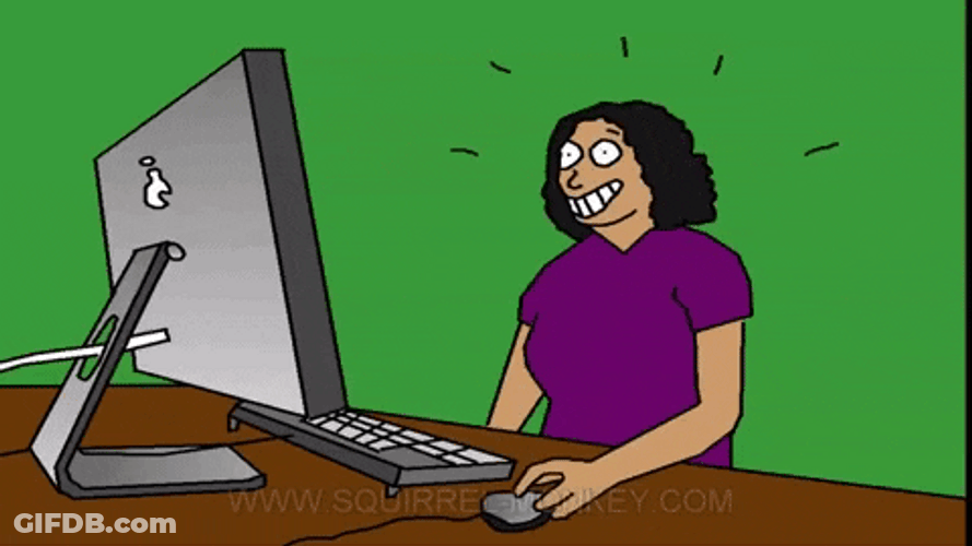 Funny Woman Monkey Typing GIF