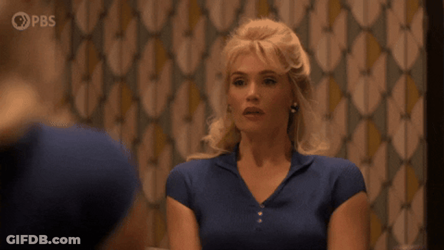 Funny Woman On A Mirror Reflection GIF