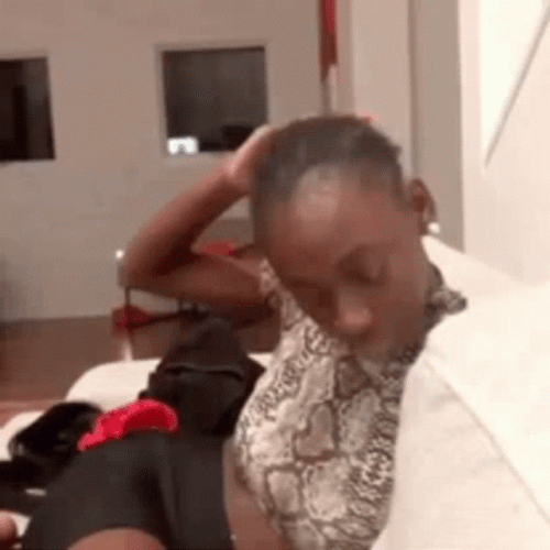 Funny Woman Scratching GIF