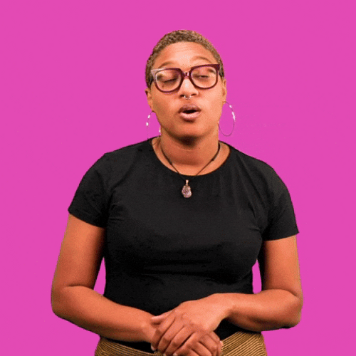 Funny Woman Wearing Glasses Wooow GIF