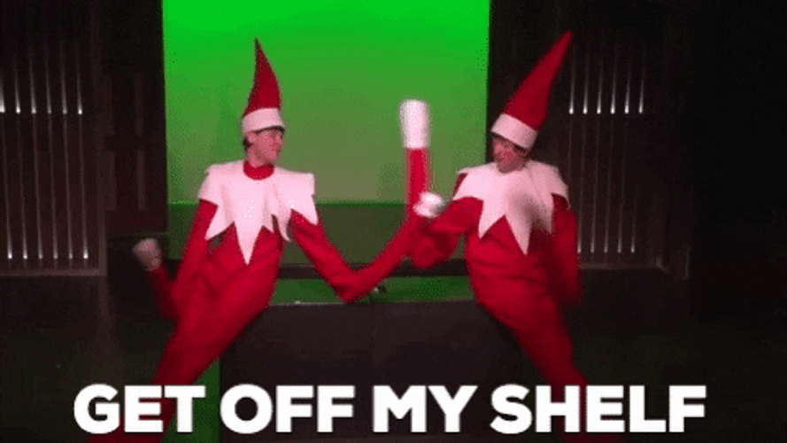 Funny Xmas Fighting Elves GIF