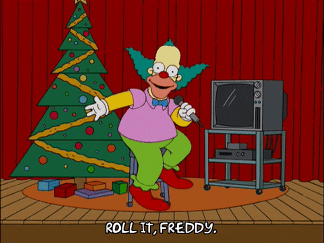 Funny Xmas Krusty The Clown The Simpsons GIF