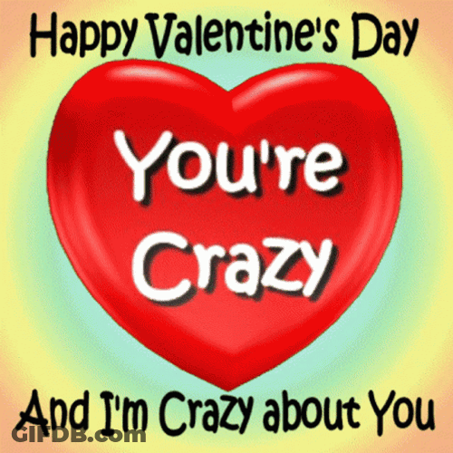 Funny You're Crazy Valentines Day GIF