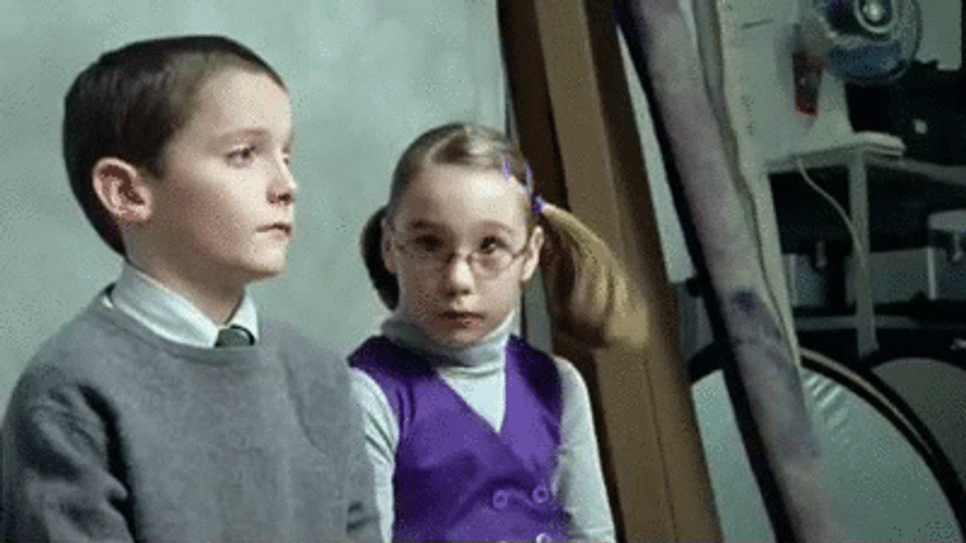 Funny Young Girl Wiggling Eyebrows GIF