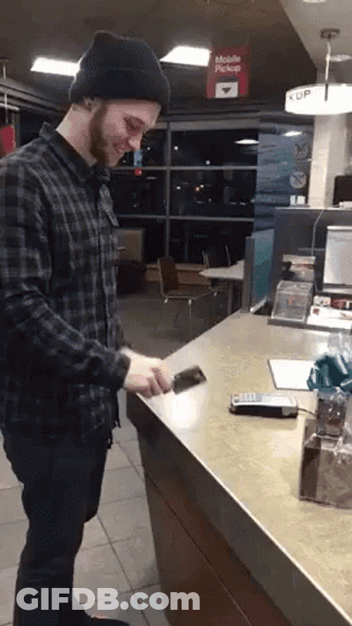 Funny Youtuber Bouncing Credit Card GIF