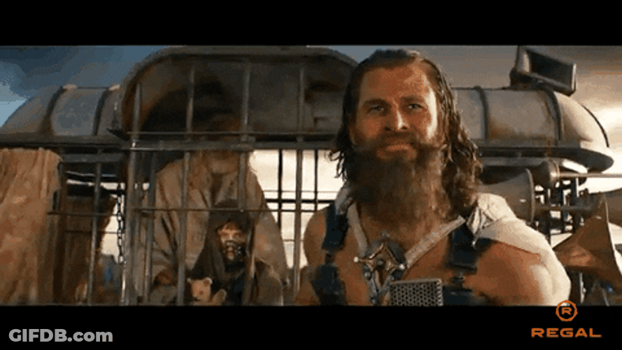 Furiosa Bearded Man Announcing GIF