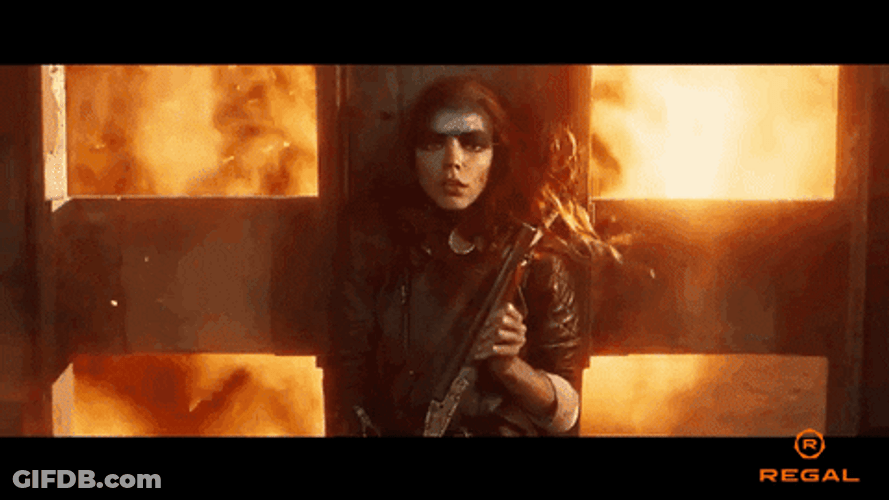 Furiosa Behind Massive Fire GIF