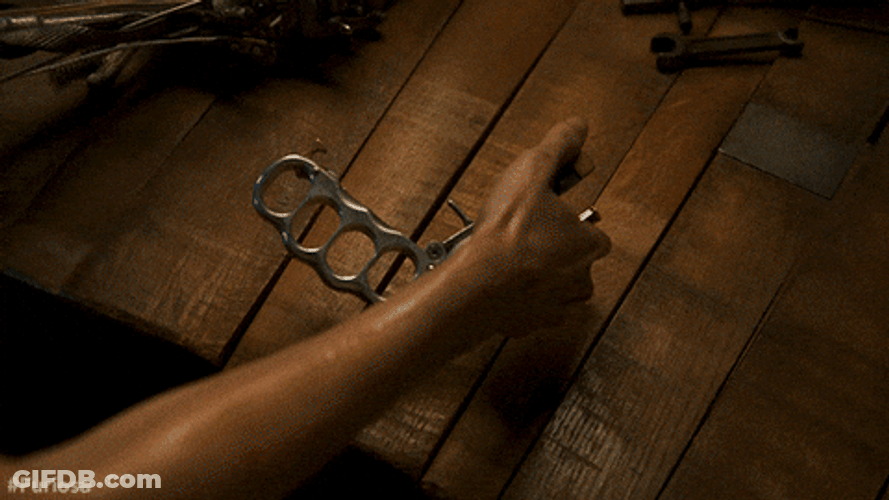 Furiosa Cutting Hair Short GIF