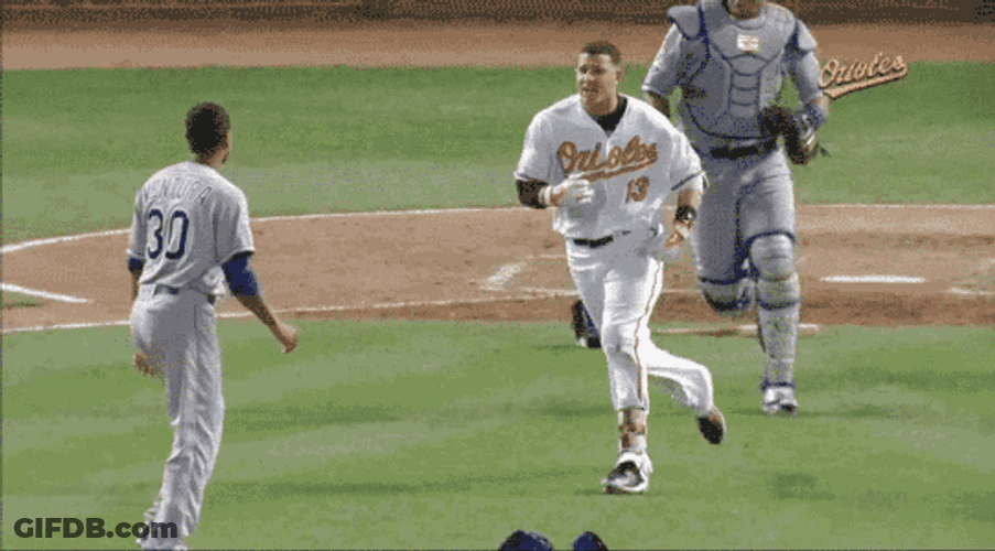 Furious Manny Machado Punching GIF