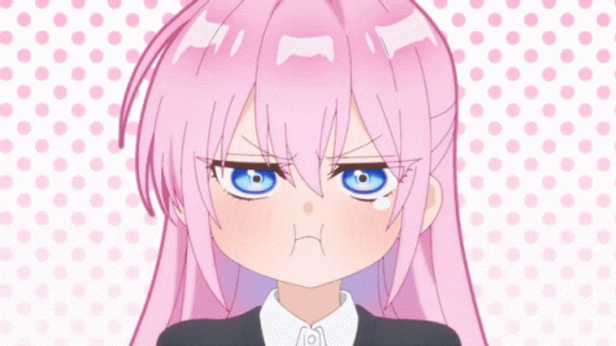 Furious Pink Anime Cheeks GIF