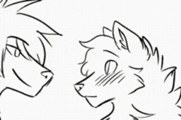 Furry Couple Kiss GIF