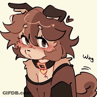 Furry Girl Wag GIF