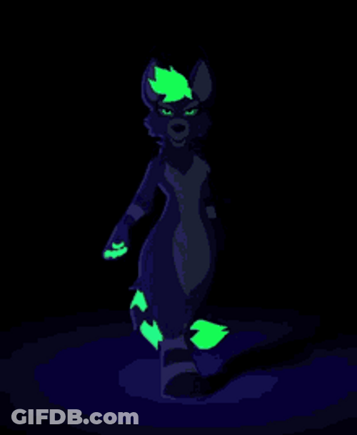 Furry Sexy Walk Glow In Dark Fur Yiff GIF