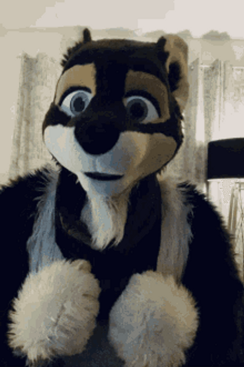 Furry Waving Nervously GIF