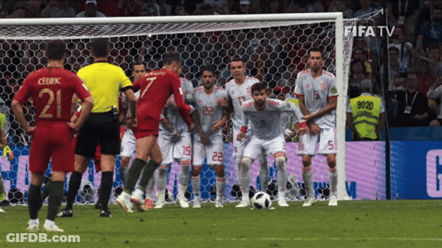 Futbol Cristiano Ronaldo Free Kick GIF