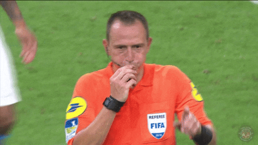 Futbol FIFA Referee Box Hand Signal GIF