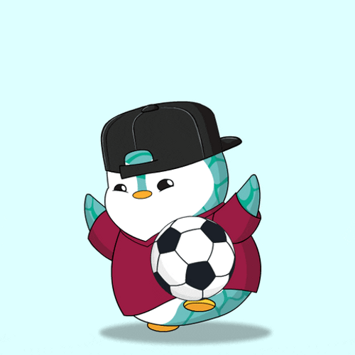 Futbol Pudgy Penguin Kicking Ball GIF