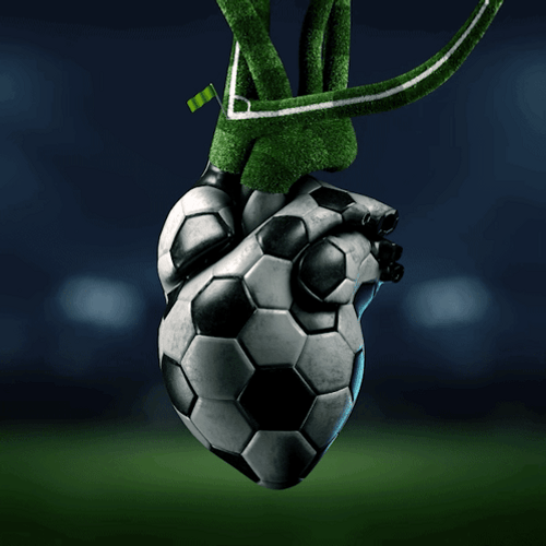 Futbol Pumping Football Heart Animation GIF