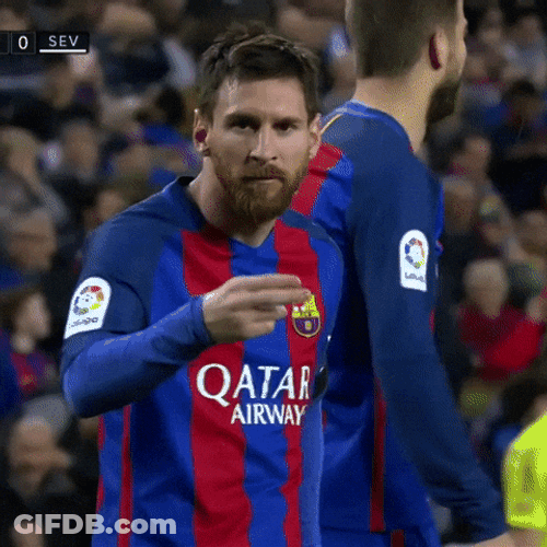 Futbol Superstar Lionel Messi Hand Signal GIF