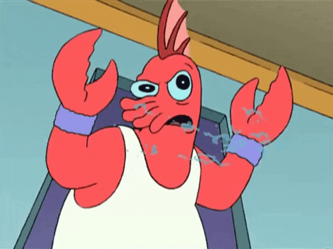 Futurama Angry Zoidberg Shaking Head GIF