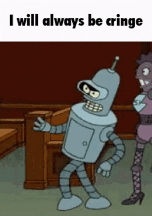 Futurama Bender Cringe Walk GIF