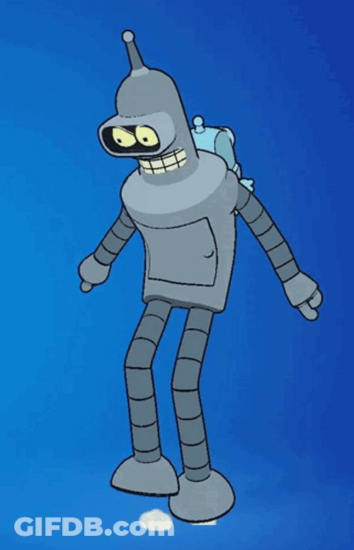 Futurama Bender Fortnite Griddy GIF