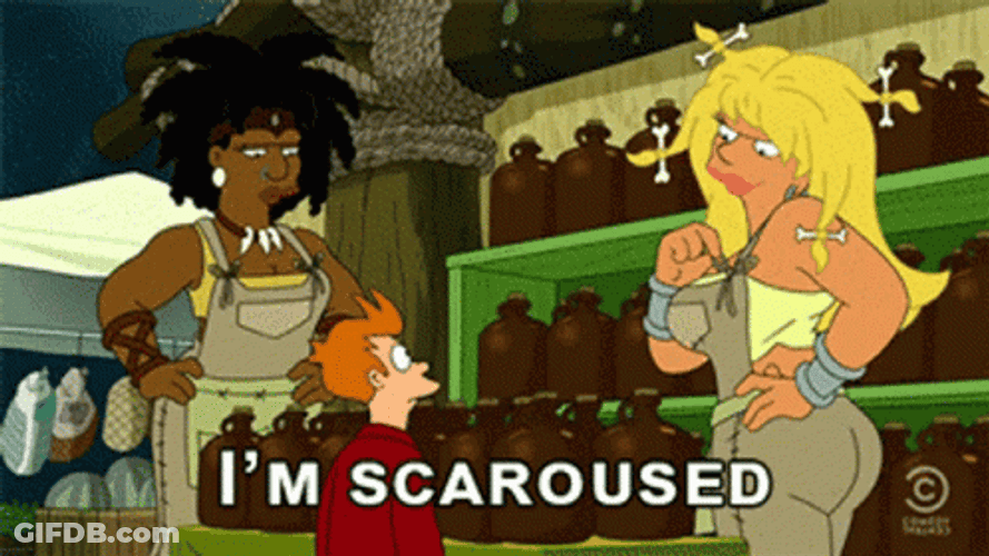 Futurama Philip Fry Is Scaroused GIF