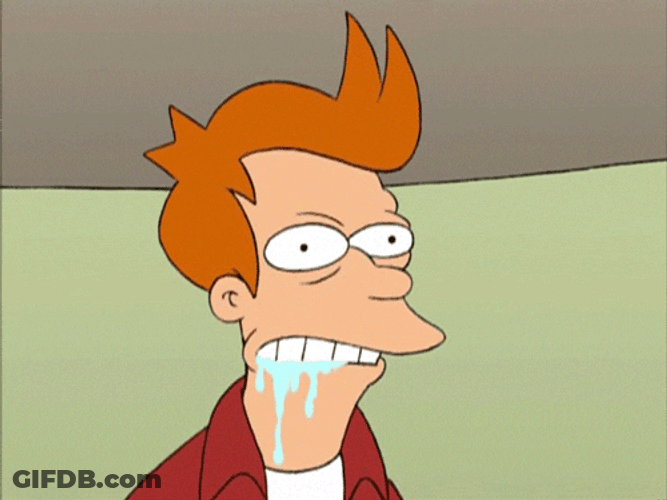 Futurama Philip Fry Salivating GIF