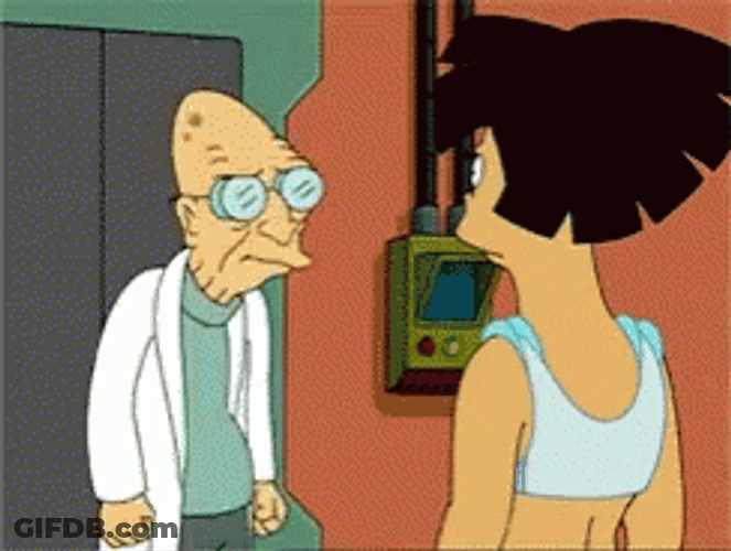 Futurama Professor Farnsworth Shake Fist GIF