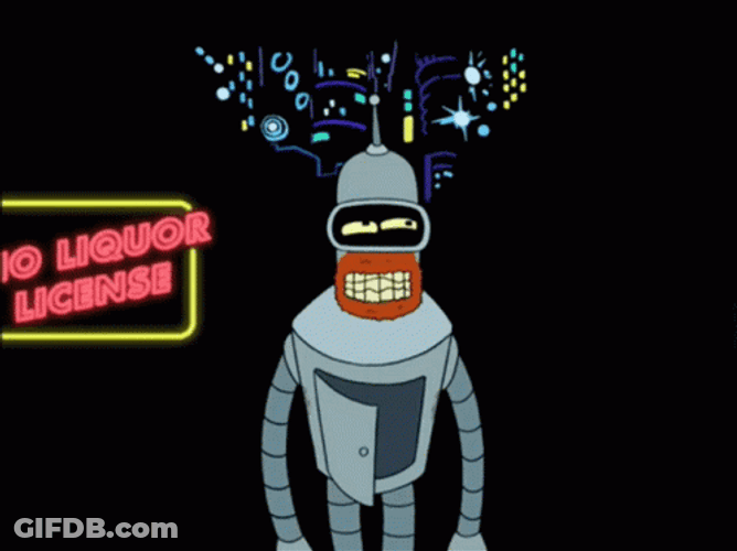 Futurama Tired Bender Looking Frustrated GIF