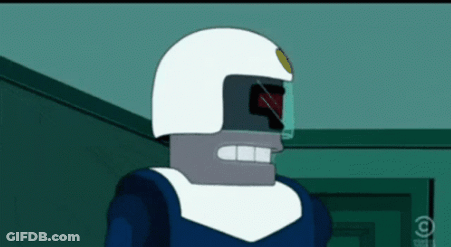 Futurama URL Robot Partner Looking Around GIF