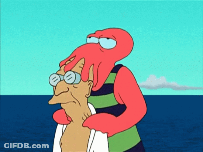 Futurama Zoidberg Doing Head Massage GIF