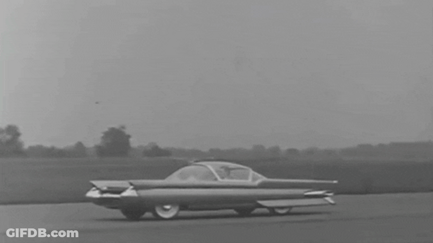 Future Car Funny Vintage Invention GIF